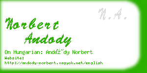 norbert andody business card